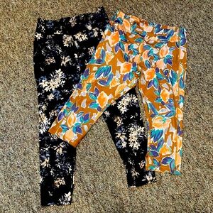 Two print leggings.  One TEK GEAR one FLX.
